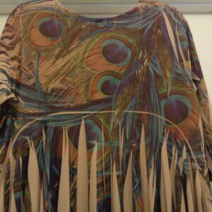 PEACOCKS BIRDS BOHEMIAN DREAMER FESTIVAL GIRL  X L